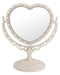 XPXKJ 7 Inch Vintage Heart Mirror, Elegant Desk Makeup Mirror with Double Sided 360 Degree Rotation