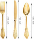 N9R 120pcs Gold Plastic Silverware, Gold Disposable Silverware Include 40 Forks, 40 Spoons, 40 Knives, Gold Plastic Flatware, Gold Cutlery Set Disposable for Weddings, Party and Daily Use by N9R