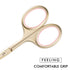LIVINGO 3.75" Small Safety Facial Nose Hair Scissors, Curved Blade with Rounded Tip for Manicure and Eyebrow