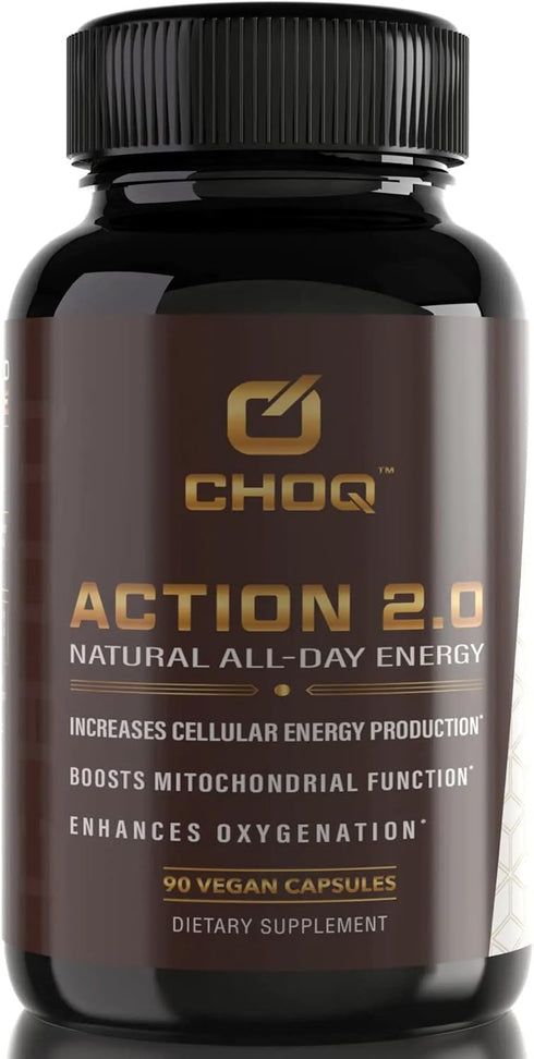 CHOQ Action 2.0 | Natural All-Day Energy | 90 Vegan Capsules | Rhodiola Rosea
