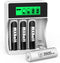 MXBatt Rechargeable AA Batteries with Charger, 1.5V 3500mWh High Capacity, Lithium Batteries 4