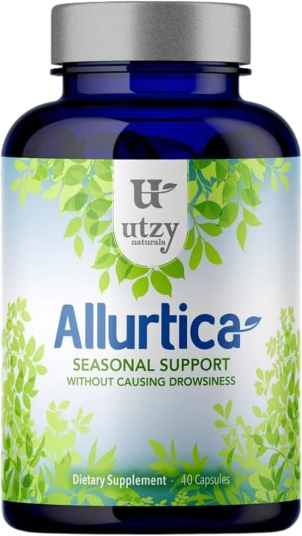 Allurtica Sinus & Respiratory Support Supplement, Quercetin and Stinging Nettle, 40 Capsules