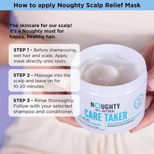 Noughty 97% Natural Care Taker Scalp Relief Treatment Mask, 300ml, Sulphate Free Vegan Haircare with Oatmeal & Black