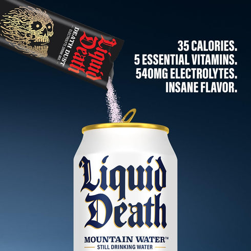 Liquid Death Electrolyte Death Dust - Hydration Powder Packets - 12-Stick Variety Pack with 3 Flavors