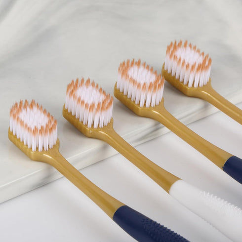 Adult Wide Head Soft Hair Toothbrush, Manual Toothbrush, Ultra Soft Brush Thread for Sensitive Teeth (6 Pack)
