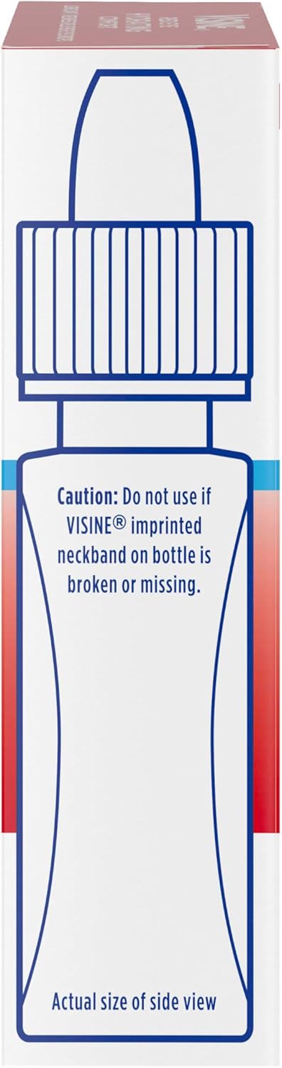 Tetrahydrozoline 0.28 oz Visine Red Eye Hydrating Comfort Redness Relief and Lubricant Drops to Help Moisturize