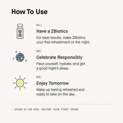 Pre-Alcohol Drink — Feel Better After Drinking, Wake Up Refreshed, Science-Backed Probiotic for Easier Mornings,