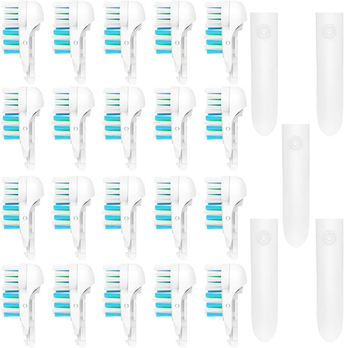 20Pcs Electric Oral Toothbrush Replacement Heads - Dual Cross Action Clean Attachments for Oral B 4732 3733 4734
