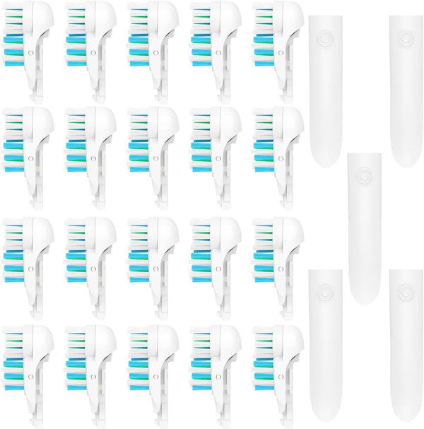 20Pcs Electric Oral Toothbrush Replacement Heads - Dual Cross Action Clean Attachments for Oral B 4732 3733 4734