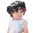 Kids Satin Bonnet Sleeping Cap, Adjustable Reversible Night Caps for 0-3 Years Old, Watermelon Red/Black