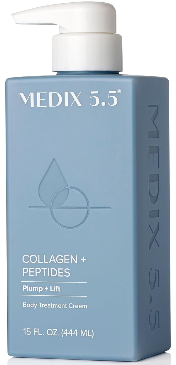MEDIX 5.5 Collagen Cream Skin Care Face Lotion & Body Lotion for Dry Skin, 15 Fl Oz