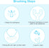 6 in 1 Baby Training Toothbrush Set, Infant to Toddler Oral Care Toothbrush, Food Grade Silicone, Extra Soft Bristles,