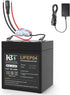 KBT KEEP BETTER TECH KBT 12V 5Ah Rechargeable Lithium LiFePO4 Battery Pack, Bare Leads Wire Replacement