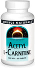 Source Naturals Acetyl L-Carnitine 500mg, 60 Tablets
