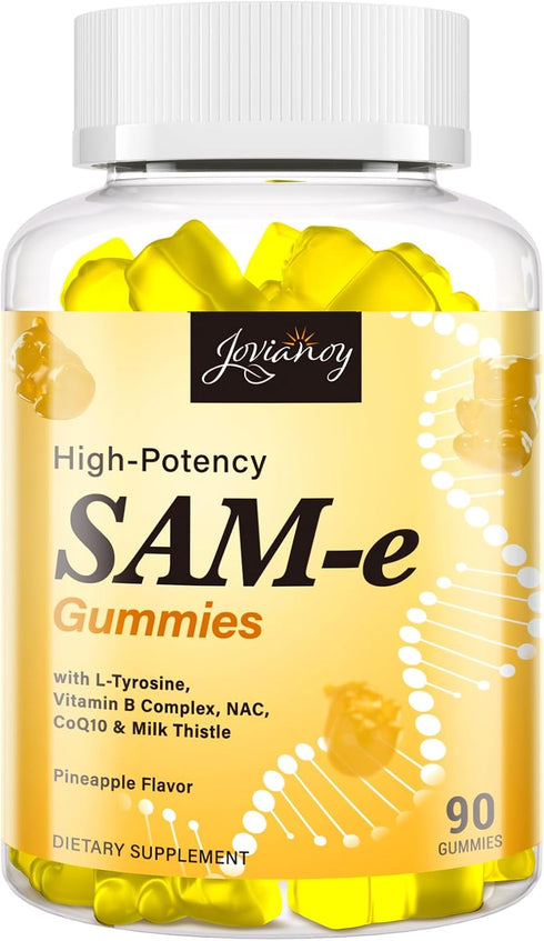 Jovianoy SAM-e Gummies with L-Tyrosine, Vitamin B Complex & NAC, CoQ10, High-Potency