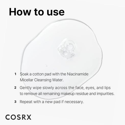 COSRX Low pH Niacinamide Micellar Cleansing Water, 13.52 fl oz / 400 ml