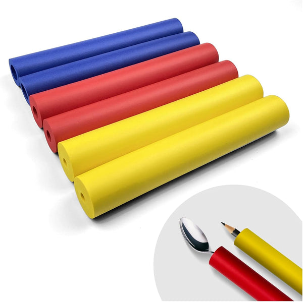 Foam Grip Tubing 6pcs, Adaptive Utensils Grip Aid for Tools, Pens, and Utensils for Elderly, Disabled, and Arthritic