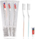 100 Pack Disposable Toothbrushes with Toothpaste, Individually Wrapped Travel Toothbrushes, Soft Bristle, 2 Colors