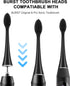 YUNCHI Replacement Toothbrush Heads for Burst Electric Toothbrush, Soft Charcoal Bristles, 10 Count, Black