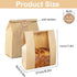 PONGHEI Packaging Pack 100(11.8x8.2x3.5 inch) Large Paper Bread Bags for Homemade Sourdough-Bread Bag for Gifting