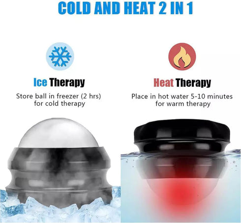 Stainless Steel Handheld Massage Ball - Versatile Cold and Hot Compress