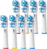 Pack of 8 Replacement Brush Heads Compatible with Oral B - Double Clean Design for Pro 7000, 1000, 8000, 9000, 1500,