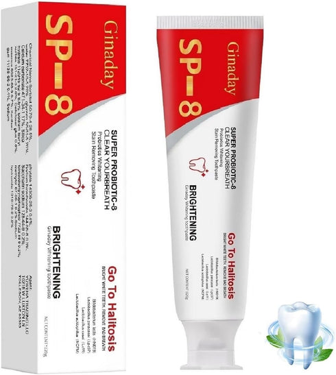 Magic Changing SP-8 Probiotic Toothpaste, Fresh Breath Deep Cleaning Care Ultra Whitening SP-8 Toothpaste.