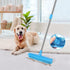 Landhope Fur Remover Broom, Rubber Broom with Squeegee Long Handle, 50 inches Sweeping Rug Brush