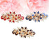 Women's Multilayered Peacock Shaped Rhinestone French Barrette Hair Clip, Blue