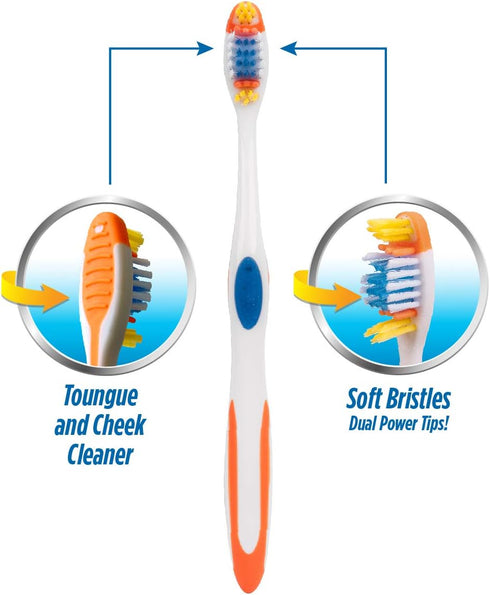 Whitening Cavity Defense Soft Toothbrushes, 4 Count Twin Pack
