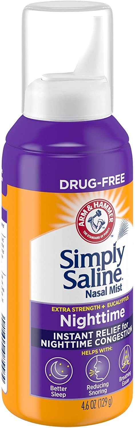 Healthcare 4.25 oz Simply Saline Nighttime Nasal Mist Giant Size Personal /Health Care