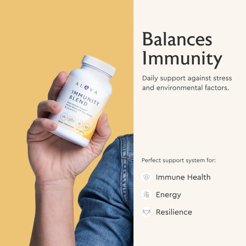 Alaya Naturals Immunity Blend, 90 Capsules, Advanced Immune Support with Vitamin C, Zinc, Elderberry
