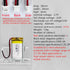HXJNLDC 3.7V 430mAh 602035 3.7-5V 2-Wire DC Rechargeable Lithium Polymer Battery, Suitable for DIY Electronic Products