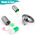 2 Pieces Waterproof Tiny Keychain Pill Holder, Portable Mini Titanium Alloy Pill Box Case for Travel Purse Pocket