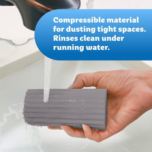 Damp Duster Dusting Sponges (8 Count) - Reusable Dust Remover for Household Cleaning, Scrub Daddy Duster for Vents &