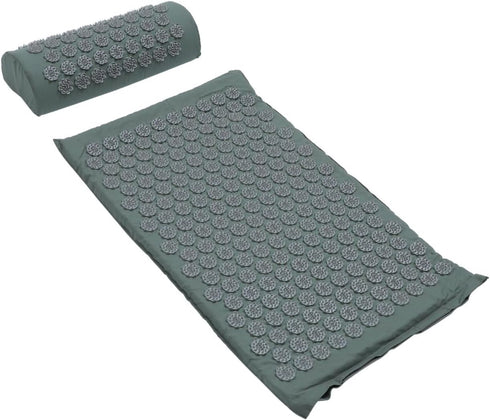 Set VILLCASE Acupoint Massage Mat and Shiatsu Massager Cushion with Carry Bag, Washable Yoga Exercise Mat for Full Body