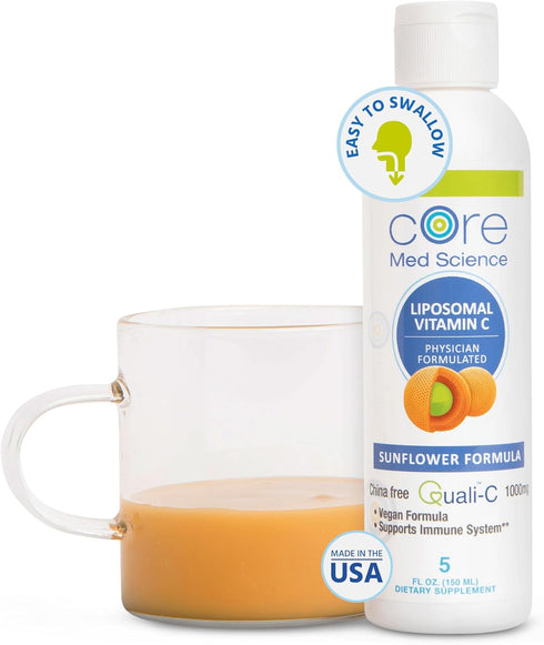 Core Med Science Liposomal Vitamin C 1000mg Liquid - 5 Fl Oz, Non-GMO Supplement for Immune System