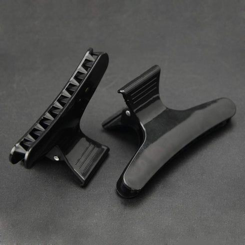 XINGYHENG 24Pcs Large Black and White Butterfly Hair Clamps Plastic Clip Hairdressing Tray Hair Positioning