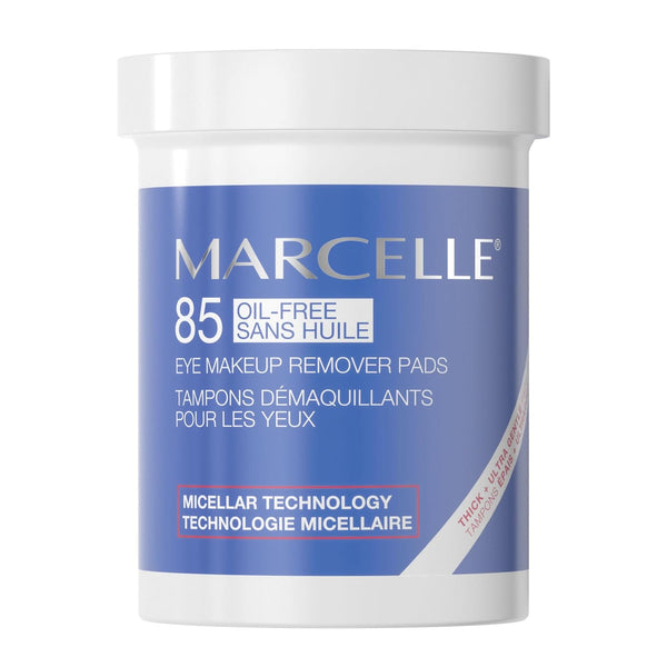 Marcelle Oil-Free Eye Make-Up Remover Pads - Sensitive Eyes, 85 Pads, Micellar Technology