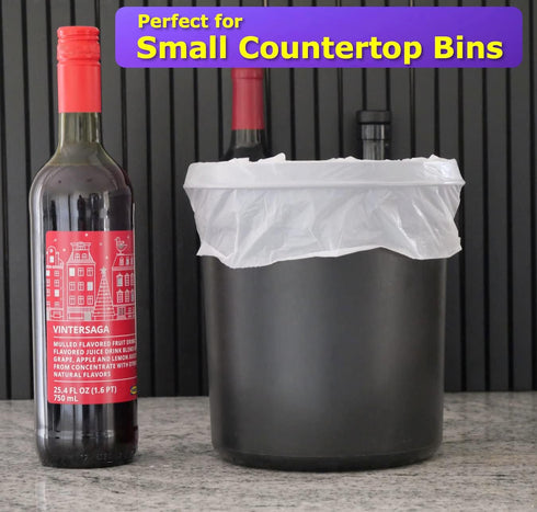 4 Gallon Lavender Scented Trash Bags, 440 Count, Small Bathroom Garbage Bags for Home Kitchen Office Bins