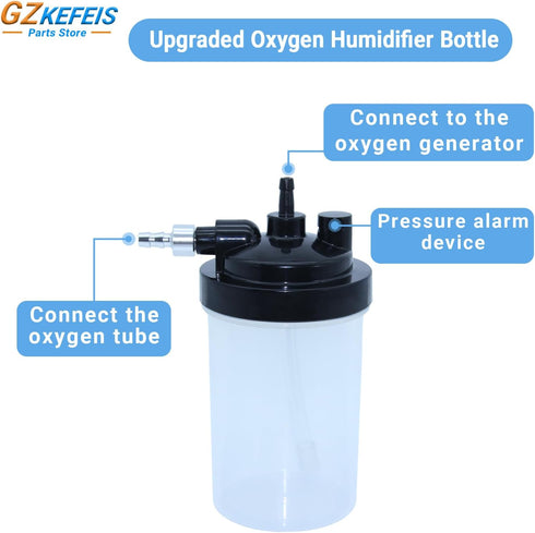 GZKEFEIS 5L Health Personal Care Upgraded Oxygen Humidifier Bottle for or Less Concentrators, Universal Fit