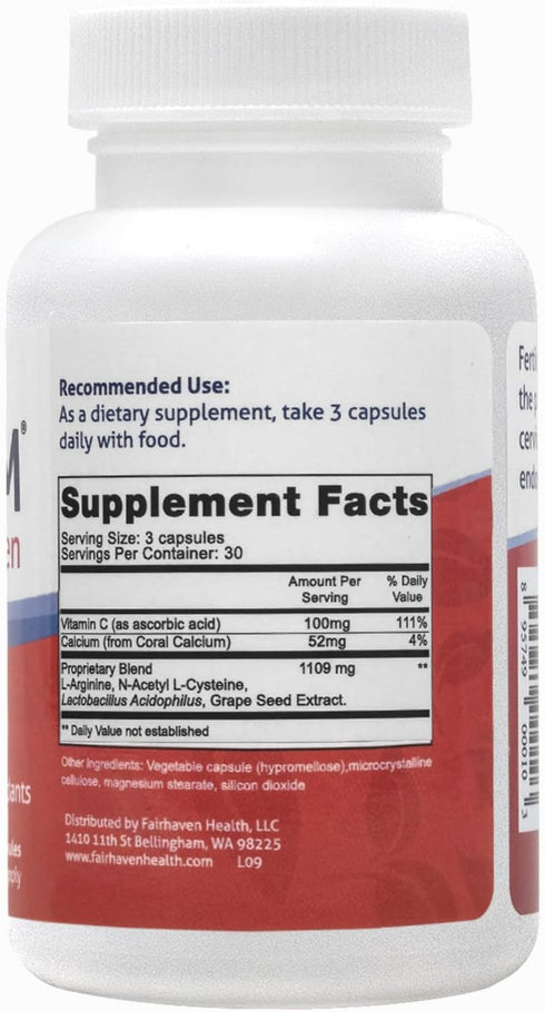 Fairhaven Health FertileCM Fertility Supplement for Women - 90 Capsules for Fertile Cervical Mucus & Ovulation Cycle