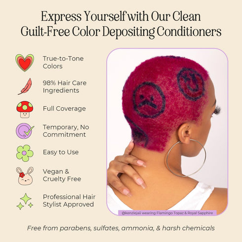 INH Semi Permanent Hair Color - Pink Hair Dye, No Bleach, No Peroxide, Vegan, Ammonia Free, 6oz