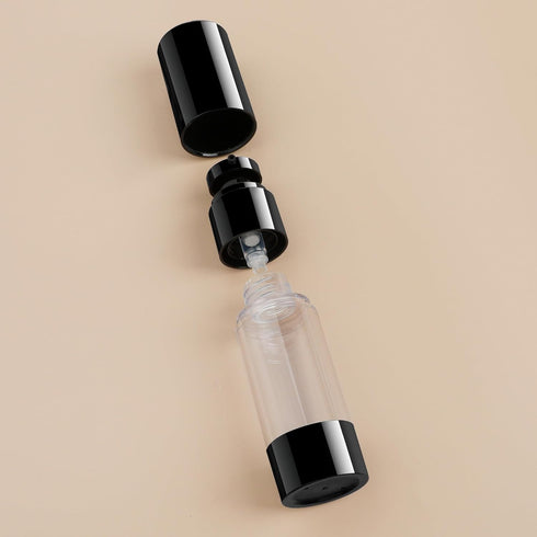 RONRONS 1oz Airless Pump Bottles, Refillable Leak Proof Travel Toiletry Containers for Lotion, Gel, Foundation (3