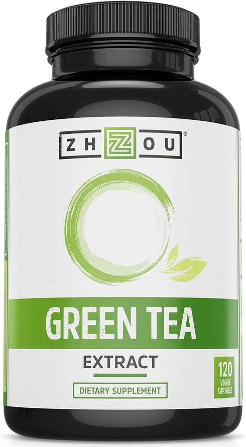 Zhou Green Tea Extract Capsules with EGCG, Natural Energy, Mental Focus, Immune