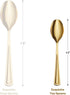120 Pack Gold Plastic Tea Spoons Heavy Duty - Gold Disposable Silverware - Gold Plastic Silverware - Gold Spoons Disposable - Plastic Silverware Heavy Duty For Catering, Party, Weddings Exquisite