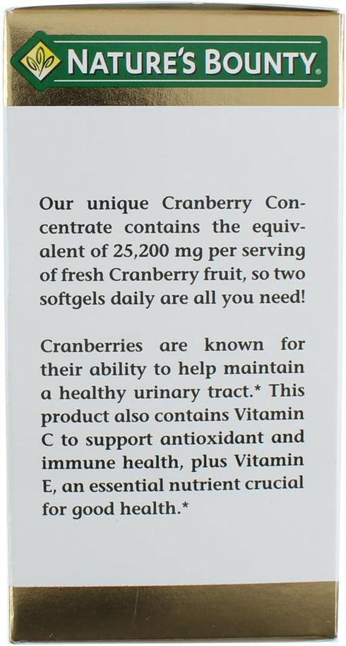 Nature's Bounty Cranberry Dietary Supplement, 60 Soft Gels, Pack of 3