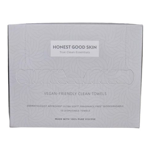 Vegan-Friendly, Unscented Disposable Face Towel, 100% Biodegradable, Makeup Remover, Hypoallergenic, Super Soft