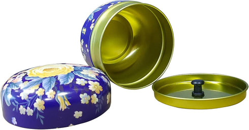 Topwon Powder Case with Powder Puff, Body Powder Container for Baby & Mom (Flower)