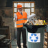 Contractor Trash Bags, 55 Gallon Heavy Duty, 10 Count, 2 MIL, 36" X 56" Large Black Flap Tie Garbage Bags